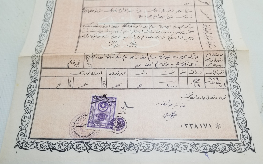 ORİJİNAL KABINDA OSMANLICA YAZILI CUMHURİYET BAŞLARI NADİR TAPU