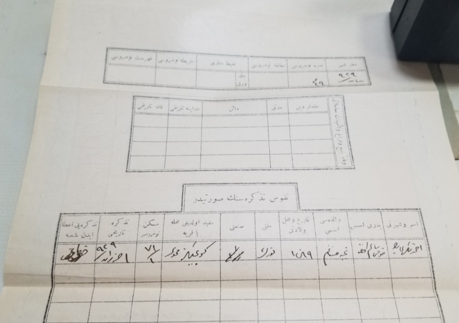 ORİJİNAL KABINDA OSMANLICA YAZILI CUMHURİYET BAŞLARI NADİR TAPU