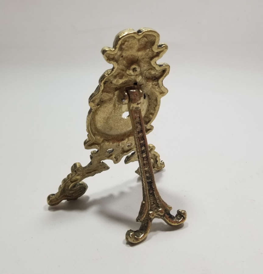 KABARTMA İŞÇİLİKLİ ANTİKA METAL SAAT STANDI