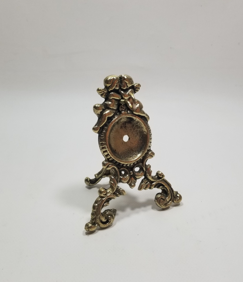 KABARTMA İŞÇİLİKLİ ANTİKA METAL SAAT STANDI