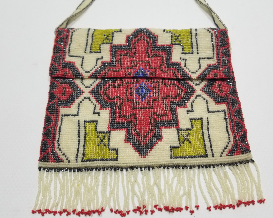 EL YAPIMI ANTİKA BONCUK İŞİ ÇANTA