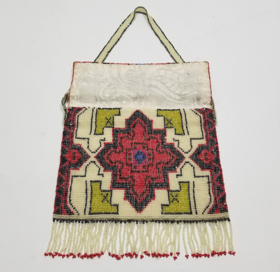 EL YAPIMI ANTİKA BONCUK İŞİ ÇANTA