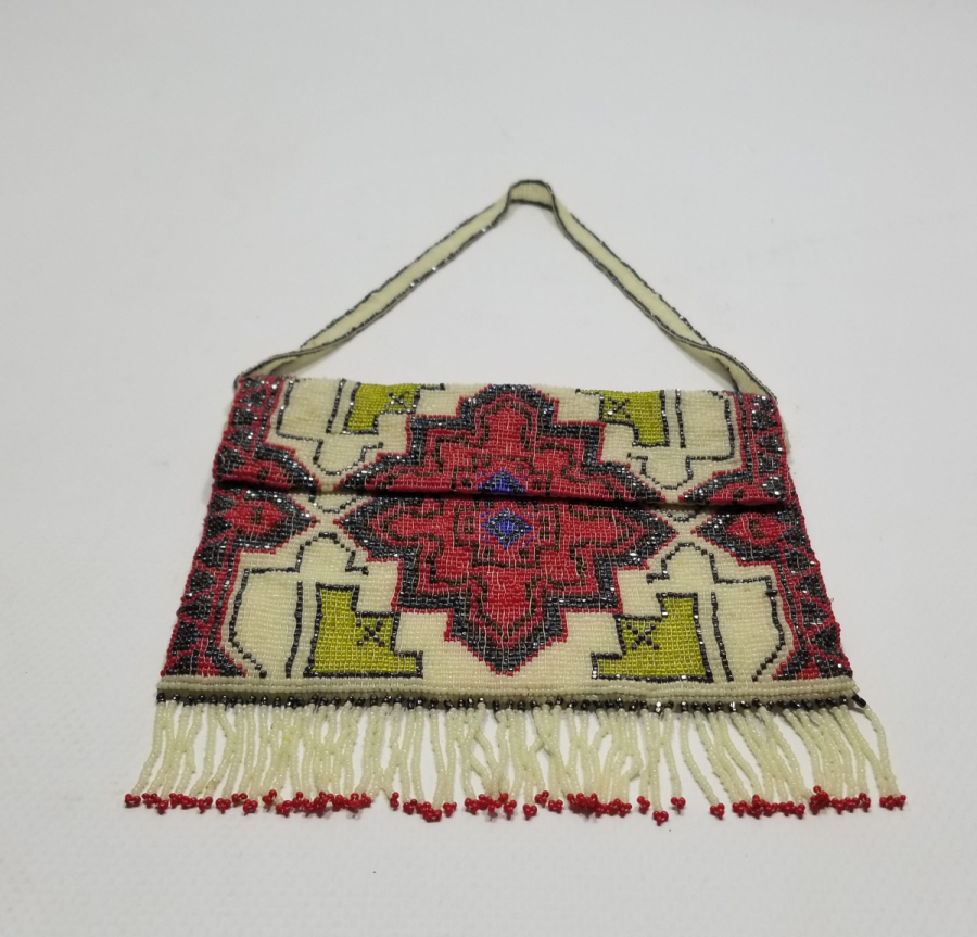 EL YAPIMI ANTİKA BONCUK İŞİ ÇANTA