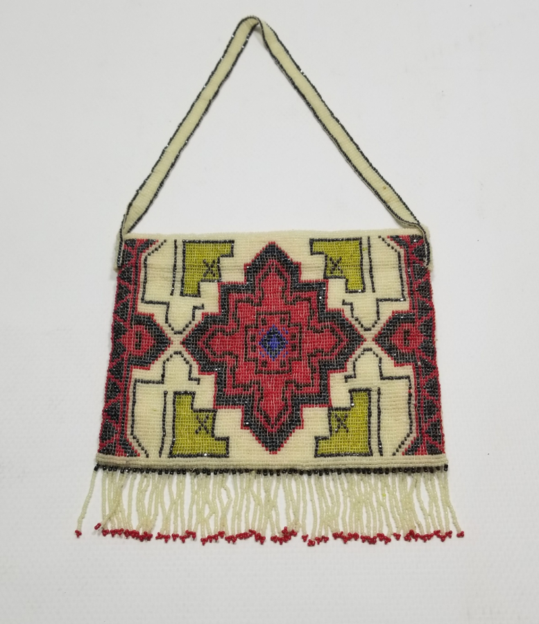 EL YAPIMI ANTİKA BONCUK İŞİ ÇANTA