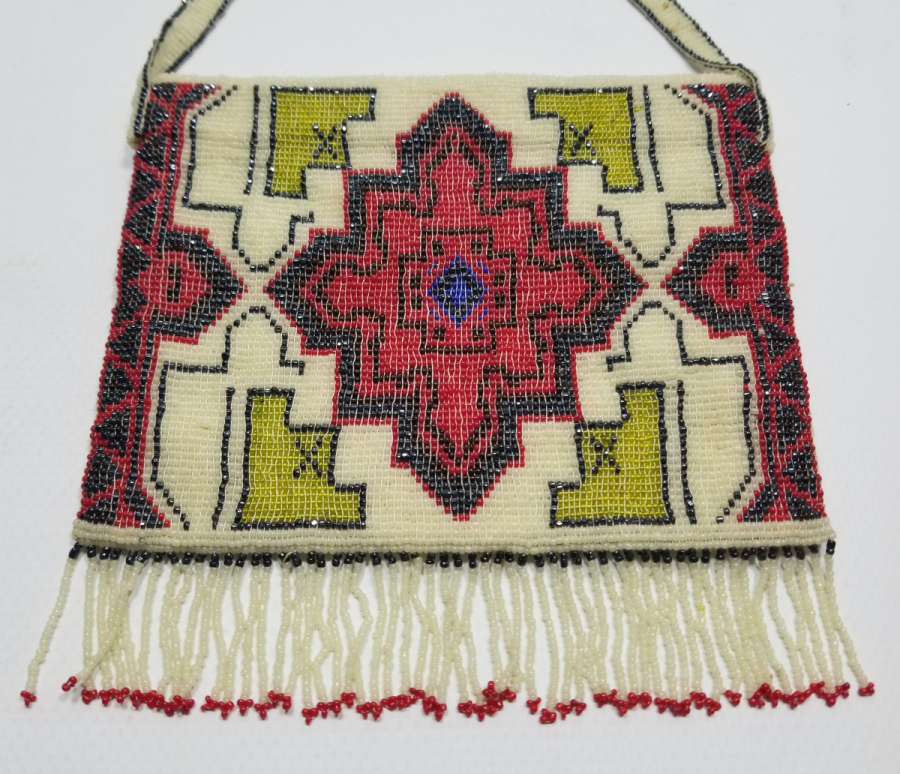 EL YAPIMI ANTİKA BONCUK İŞİ ÇANTA