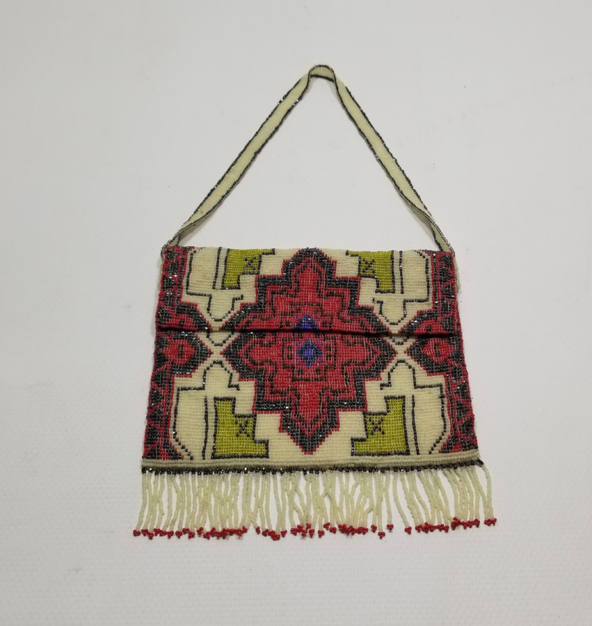 EL YAPIMI ANTİKA BONCUK İŞİ ÇANTA