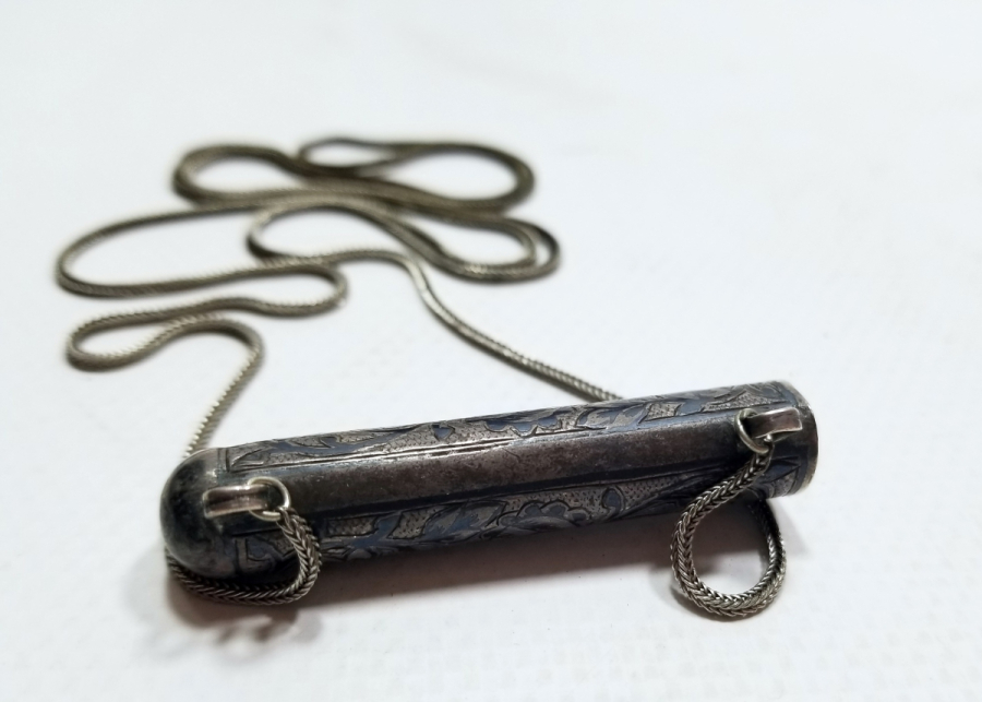 OSMANLI DÖNEMİ SAVATLI GÜMÜŞ ERMENİ YAPIMI HAMAYIL