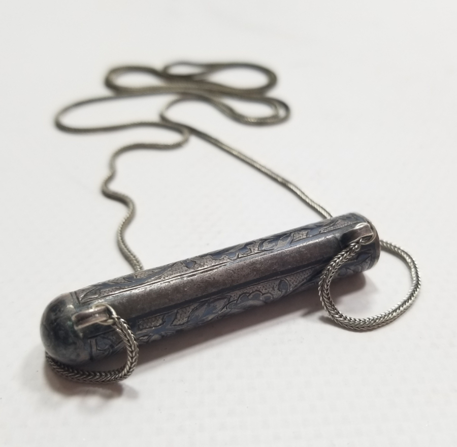 OSMANLI DÖNEMİ SAVATLI GÜMÜŞ ERMENİ YAPIMI HAMAYIL