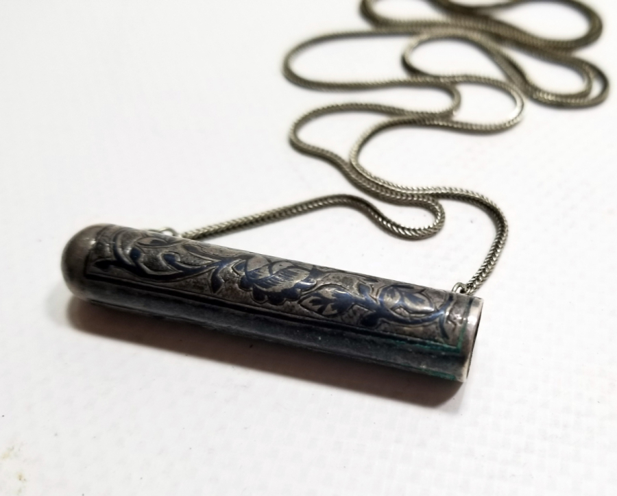 OSMANLI DÖNEMİ SAVATLI GÜMÜŞ ERMENİ YAPIMI HAMAYIL