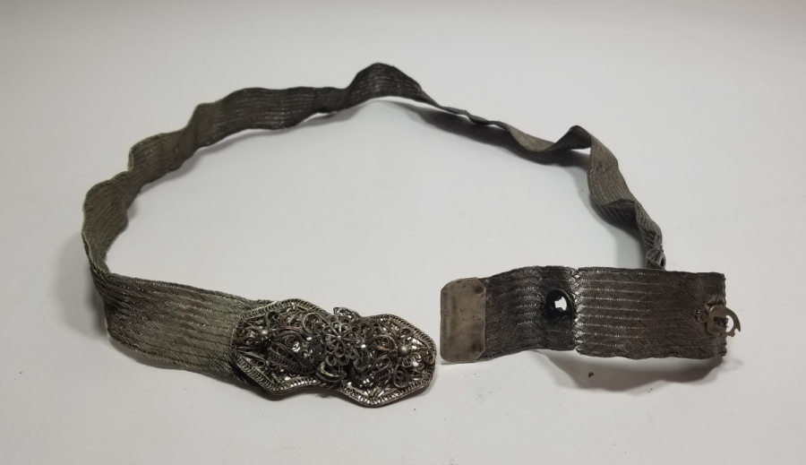 OSMANLI DÖNEMİ TRABZON İŞİ HASIR ÖRME GELİN KEMERİ