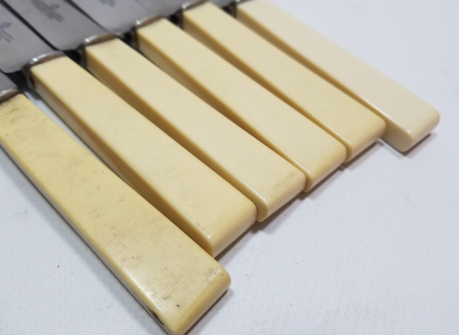 GALALİT SAPLI ANTİKA İNGİLİZ BALIK BIÇAĞI TAKIMI