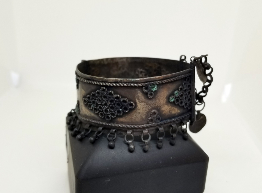 OSMANLI DÖNEMİ ÇOK NADİR ERMENİ YAPIMI GÜMÜŞ KÜRT GELİN BİLEZİĞİ