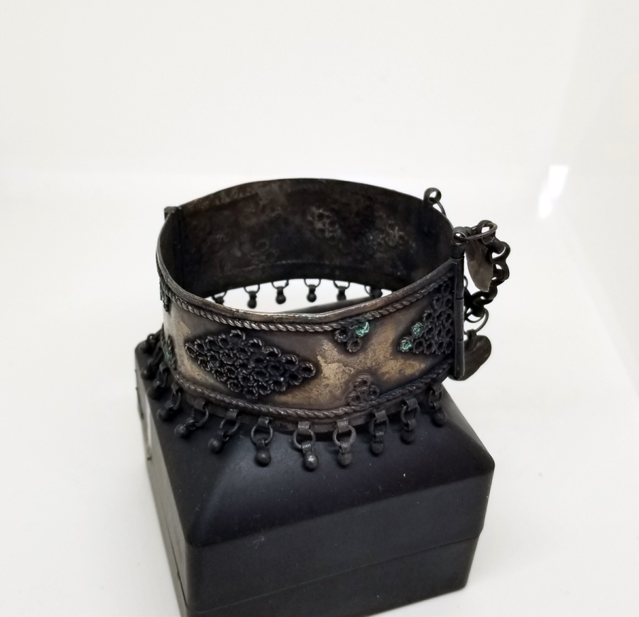 OSMANLI DÖNEMİ ÇOK NADİR ERMENİ YAPIMI GÜMÜŞ KÜRT GELİN BİLEZİĞİ