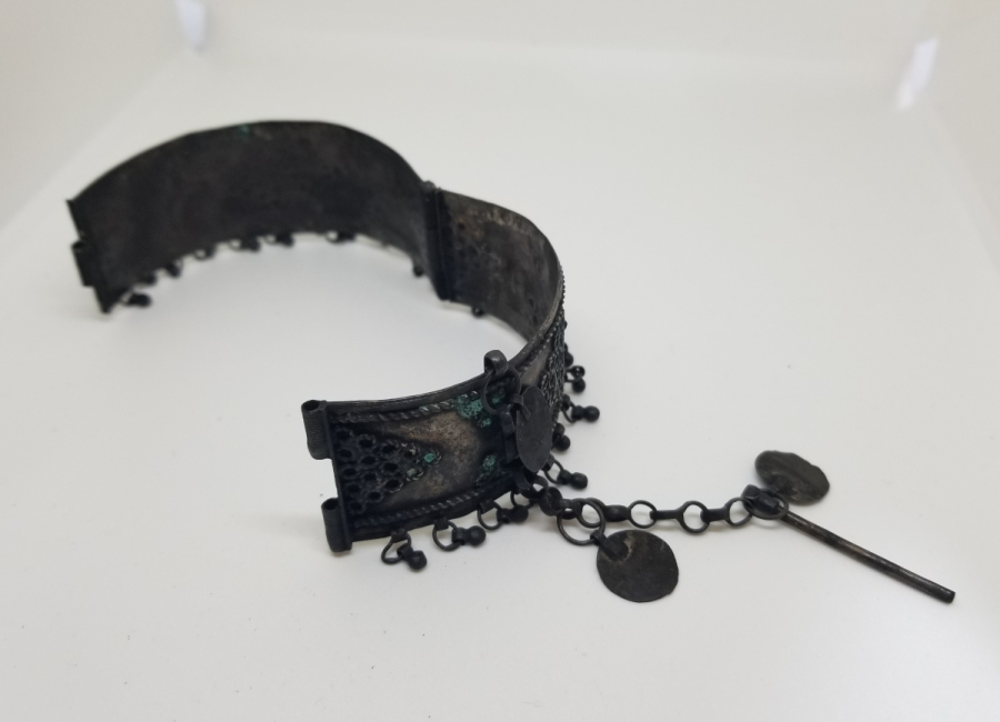 OSMANLI DÖNEMİ ÇOK NADİR ERMENİ YAPIMI GÜMÜŞ KÜRT GELİN BİLEZİĞİ