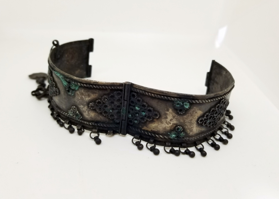 OSMANLI DÖNEMİ ÇOK NADİR ERMENİ YAPIMI GÜMÜŞ KÜRT GELİN BİLEZİĞİ