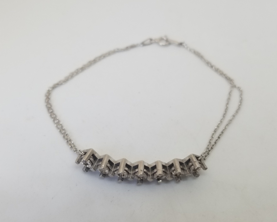 PIRLANTA TAŞLI GÜMÜŞ BİLEZİK - BİLEKLİK