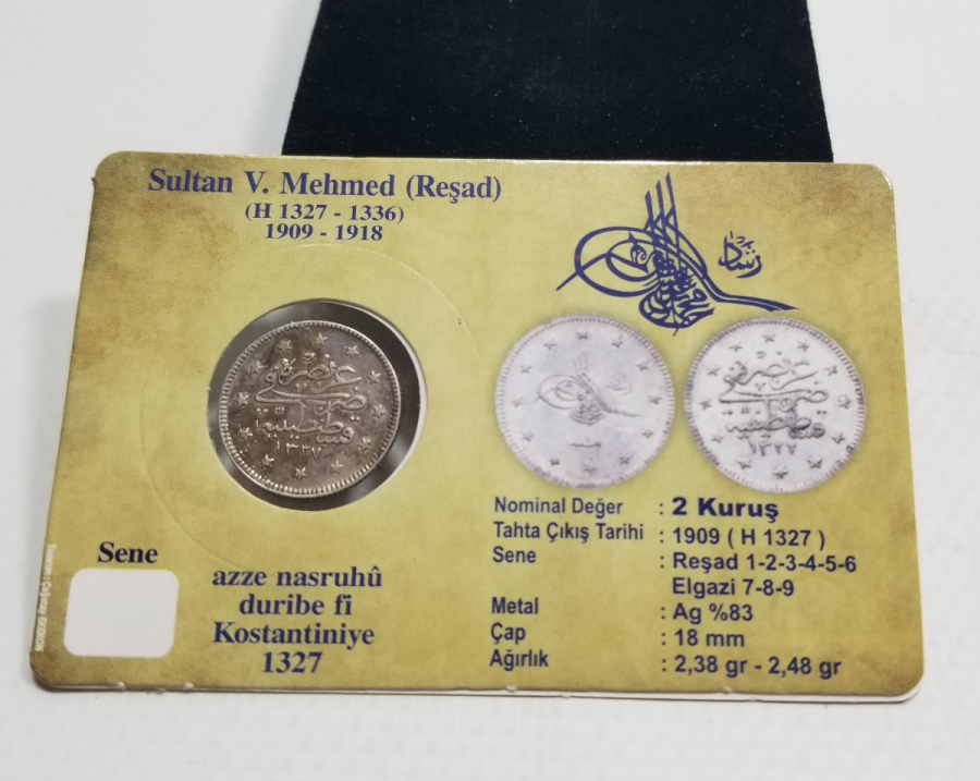 SULTAN MEHMET REŞAD HAN DÖNEMİ GÜMÜŞ 2 KURUŞ MECİDİYE
