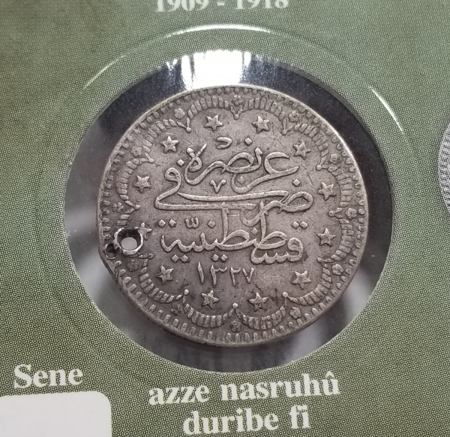 SULTAN MEHMET REŞAT HAN DÖNEMİ GÜMÜŞ 5 KURUŞ MECİDİYE