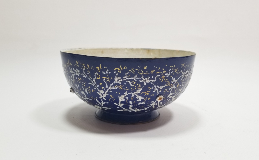 EL BOYAMA ANTİKA EMAYE KASE