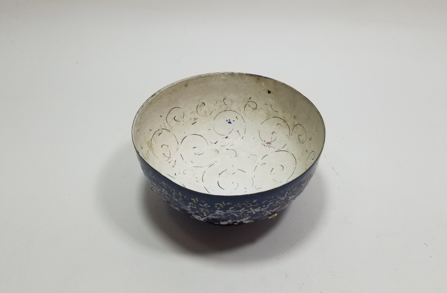 EL BOYAMA ANTİKA EMAYE KASE