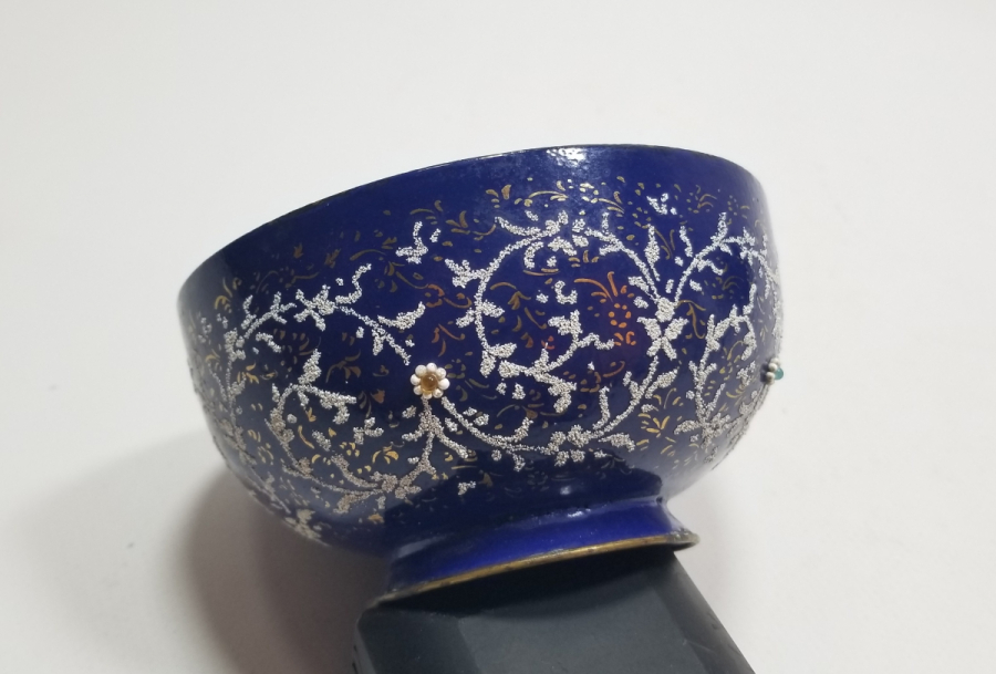 EL BOYAMA ANTİKA EMAYE KASE