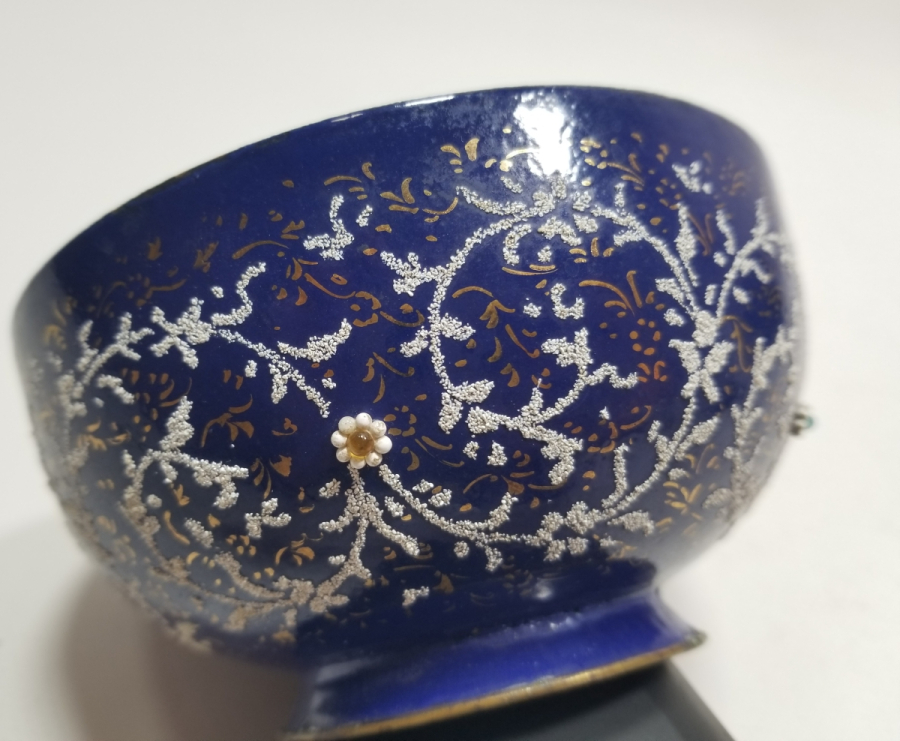 EL BOYAMA ANTİKA EMAYE KASE