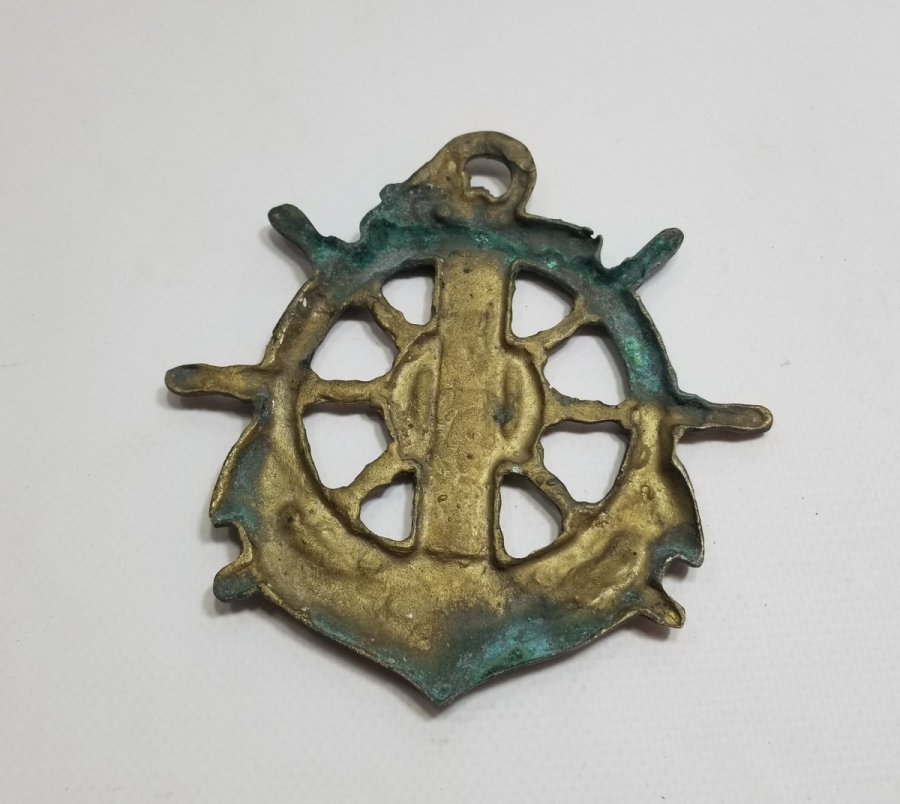 KABARTMA İŞÇİLİKLİ DEKORATİF GEMİ DÜMENİ FORMLU OBJE