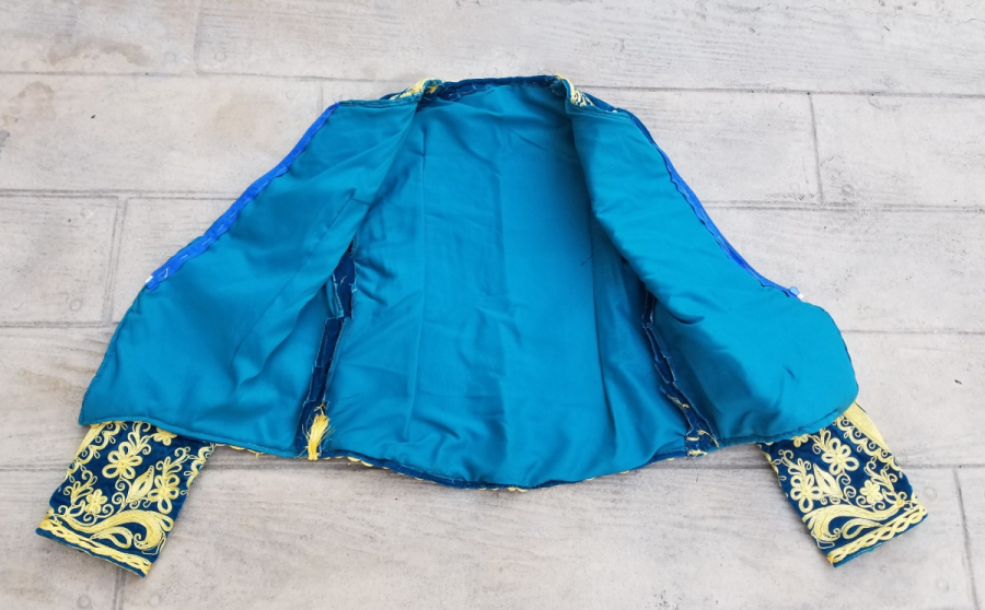 EL YAPIMI ANTİKA İŞLEMELİ KADİFE CEPKEN