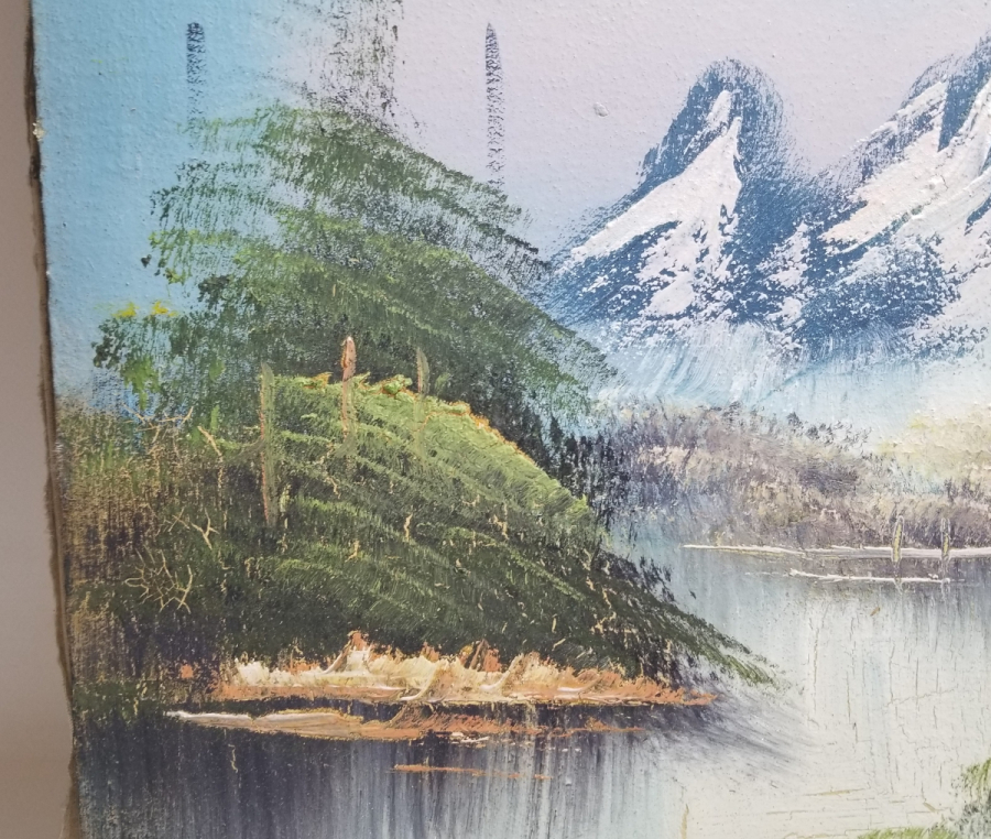 TUVAL ÜZERİ YAĞLI BOYA ANTİKA MANZARA TABLOSU