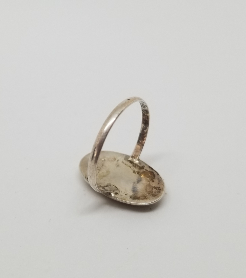 OSMANLI DÖNEMİ EL YAPIMI OLTU TAŞLI ÖZEL YAPIM GÜMÜŞ YÜZÜK