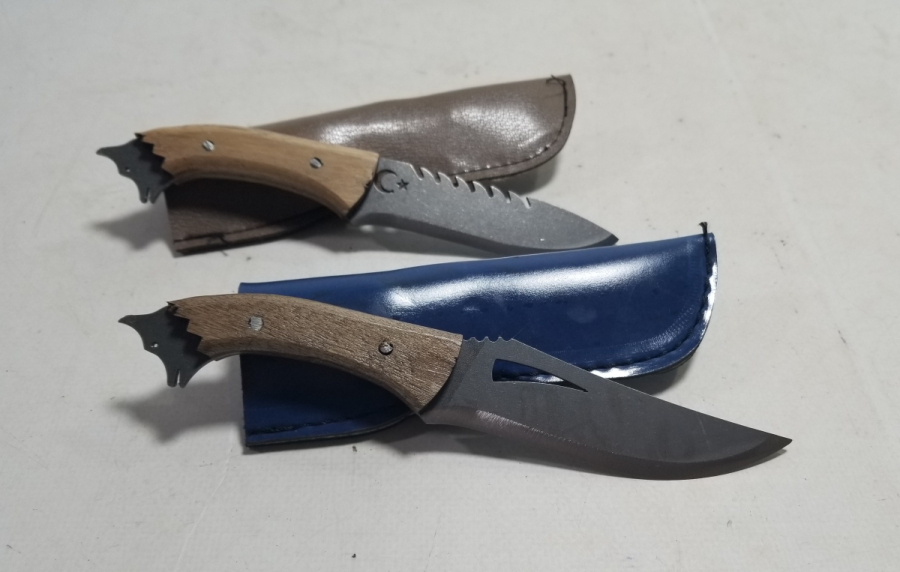 ÖZEL YAPIM KURT BAŞLI KAMPÇI BIÇAKLARI LOTU