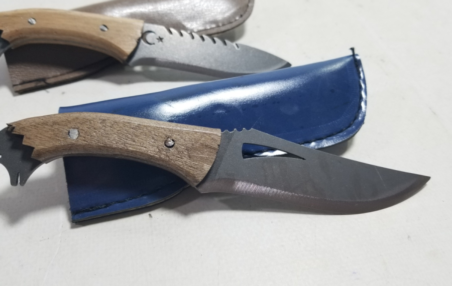 ÖZEL YAPIM KURT BAŞLI KAMPÇI BIÇAKLARI LOTU