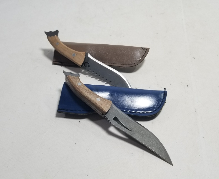 ÖZEL YAPIM KURT BAŞLI KAMPÇI BIÇAKLARI LOTU