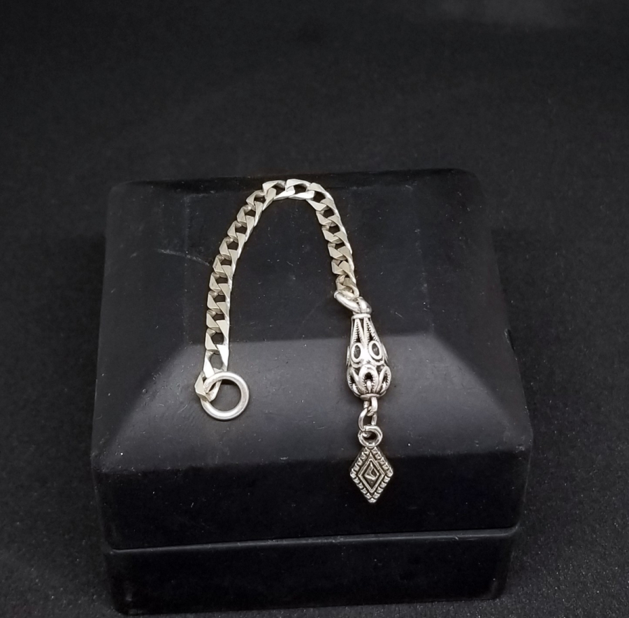 ÖZEL YAPIM GÜMÜŞ TESPİH PÜSKÜLÜ