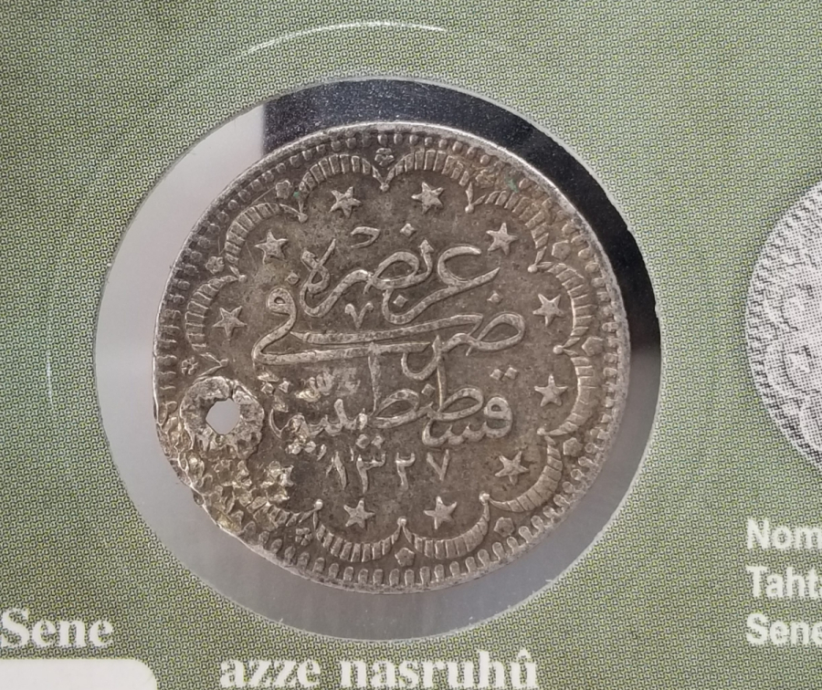 SULTAN MEHMET REŞAT HAN DÖNEMİ GÜMÜŞ 5 KURUŞ MECİDİYE