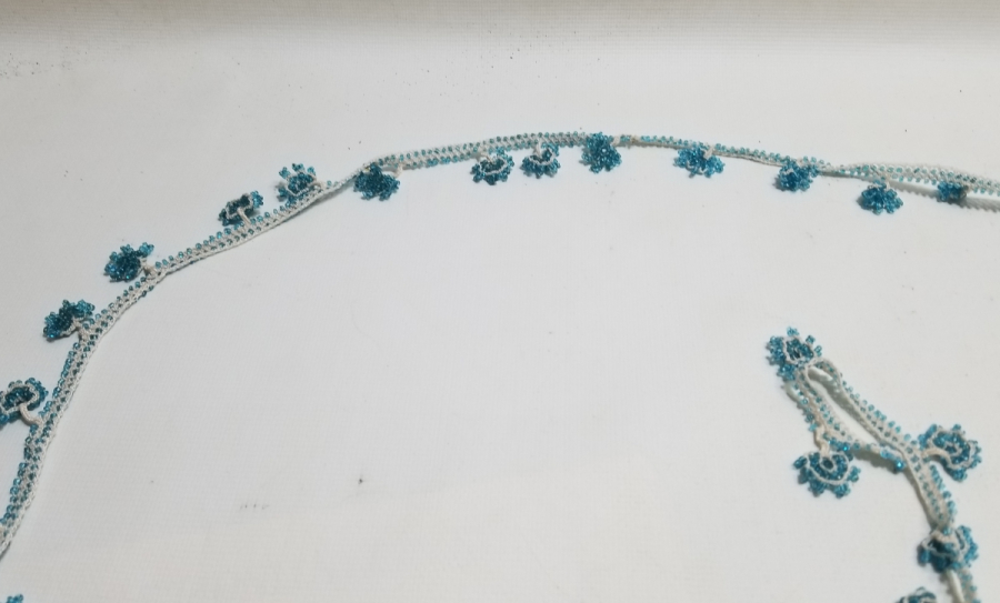 BONCUK İŞLİ EL YAPIMI ANTİKA YAZMA KENARI