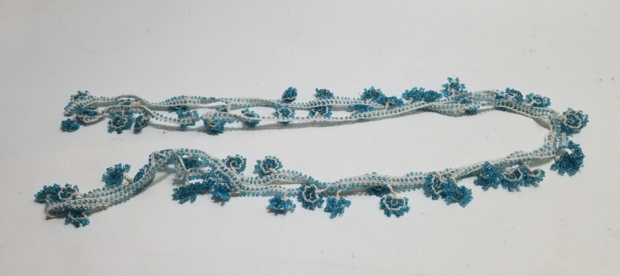 BONCUK İŞLİ EL YAPIMI ANTİKA YAZMA KENARI