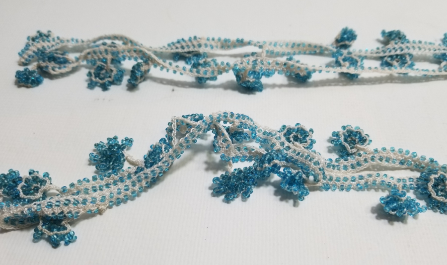 BONCUK İŞLİ EL YAPIMI ANTİKA YAZMA KENARI