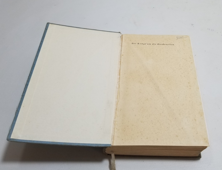 1. DÜNYA SAVAŞI DÖNEMİ İÇİ GRAVÜRLÜ ÇANAKKALE CEPHESİ KONULU ALMAN BASKISI KİTAP