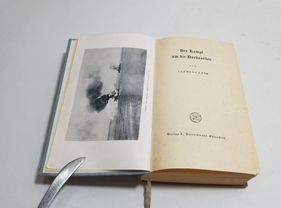 1. DÜNYA SAVAŞI DÖNEMİ İÇİ GRAVÜRLÜ ÇANAKKALE CEPHESİ KONULU ALMAN BASKISI KİTAP