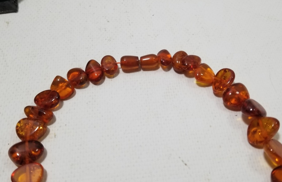 ÖZEL YAPIM DAMLA KEHRİBAR GERDANLIK