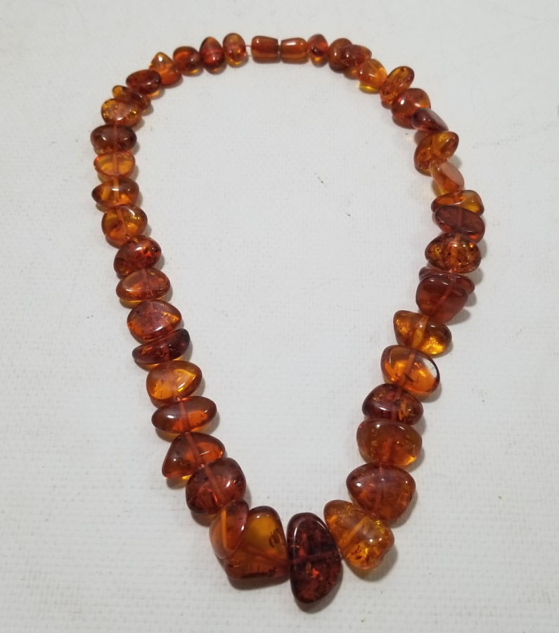 ÖZEL YAPIM DAMLA KEHRİBAR GERDANLIK