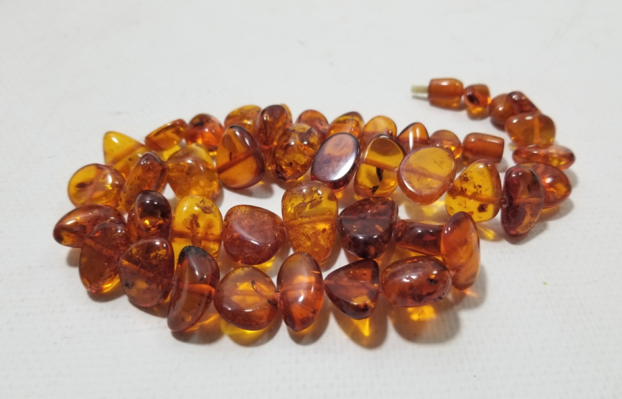 ÖZEL YAPIM DAMLA KEHRİBAR GERDANLIK