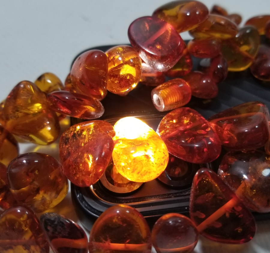 ÖZEL YAPIM DAMLA KEHRİBAR GERDANLIK