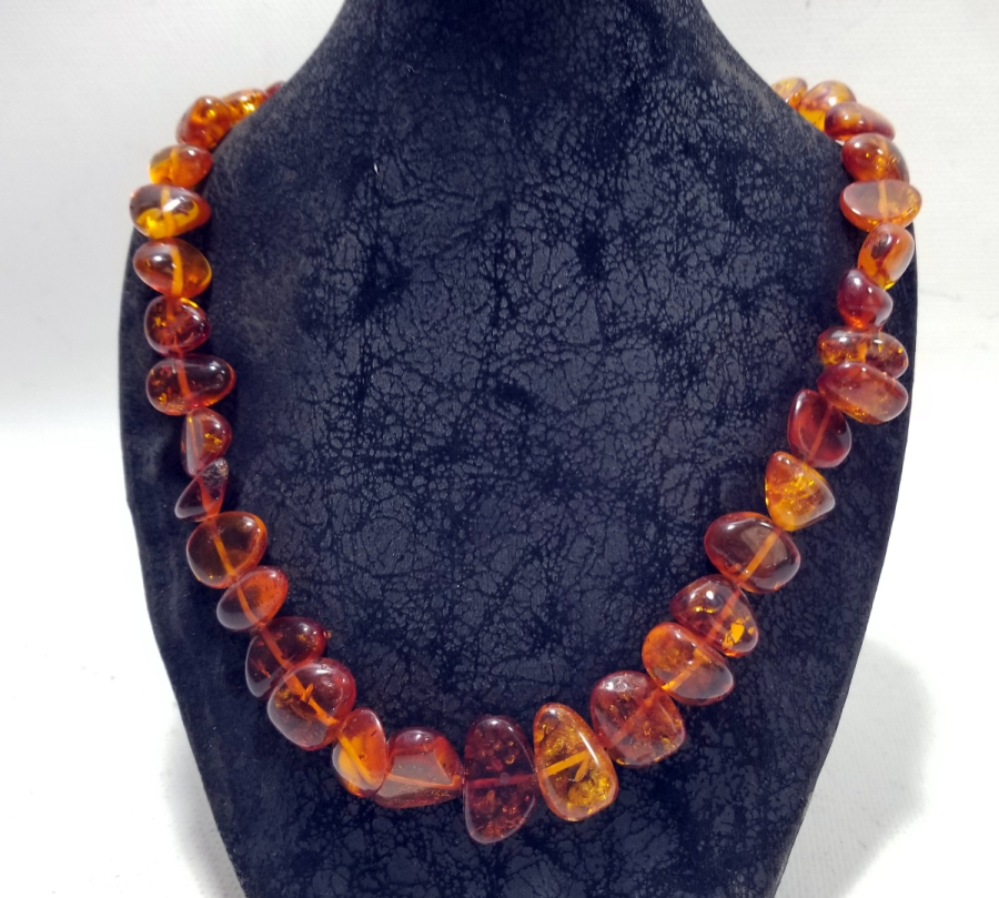 ÖZEL YAPIM DAMLA KEHRİBAR GERDANLIK