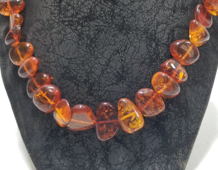 ÖZEL YAPIM DAMLA KEHRİBAR GERDANLIK