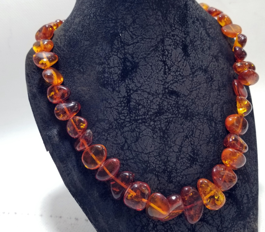 ÖZEL YAPIM DAMLA KEHRİBAR GERDANLIK