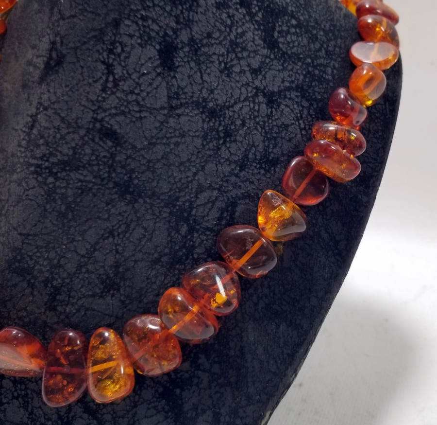 ÖZEL YAPIM DAMLA KEHRİBAR GERDANLIK