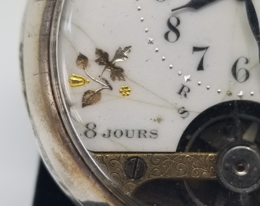 OSMANLI DÖNEMİ GÜMÜŞ KASA 8 GÜNLÜK NADİR TİPTE KURMALI CEP SAATİ