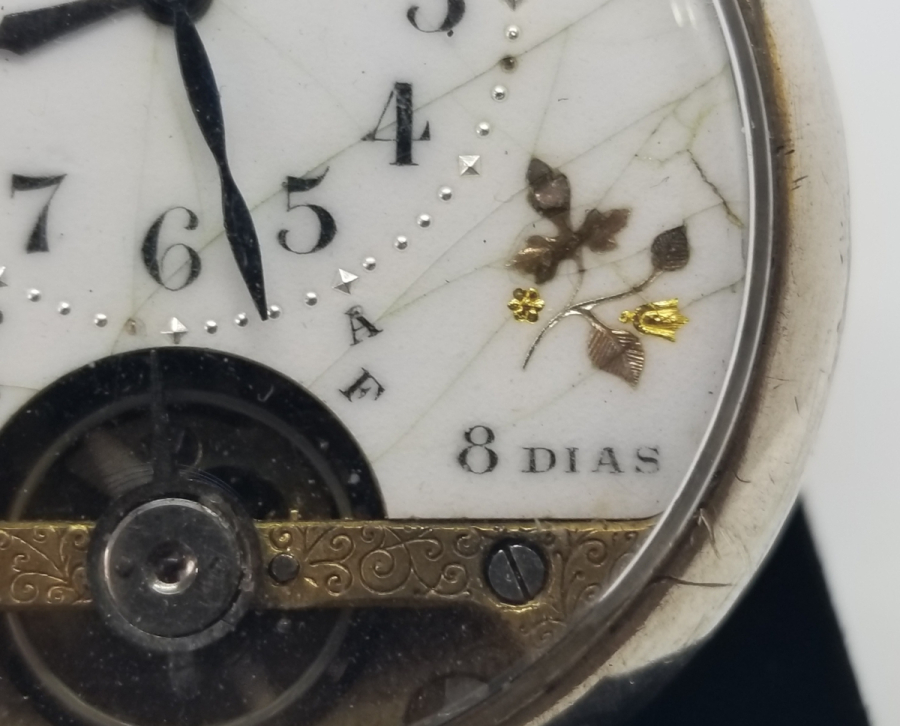 OSMANLI DÖNEMİ GÜMÜŞ KASA 8 GÜNLÜK NADİR TİPTE KURMALI CEP SAATİ